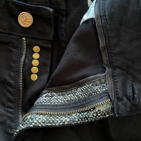 COOGI Faux Snake Skin Black Jeans Elastic Stretchy Pants Women's sz 20 Plus Size - Picture 6 of 12